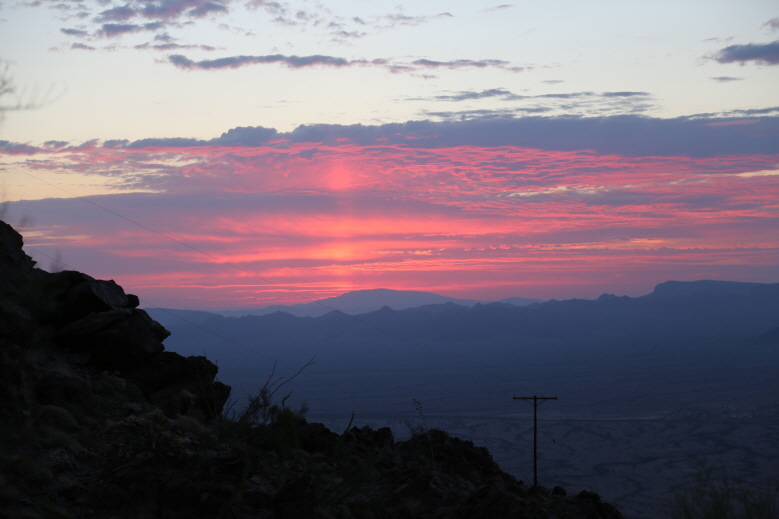 Sunrise Over Harquahala Mountian 60 miles East