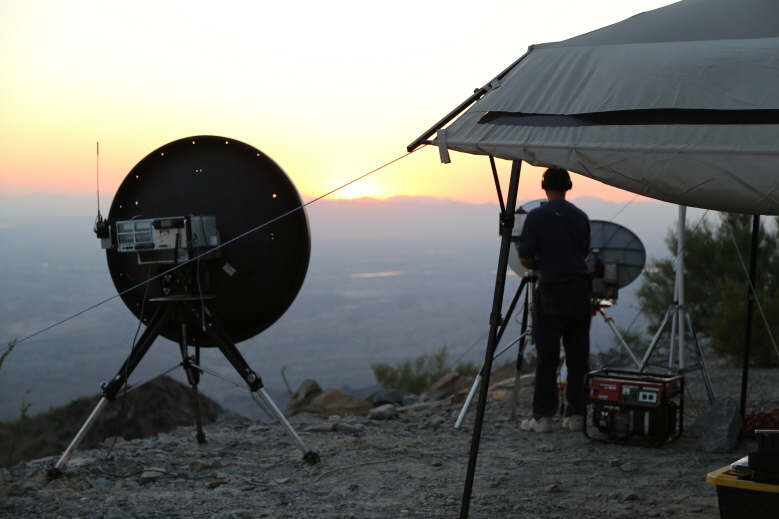 KA6PSD Robert aims dish (Far Right)